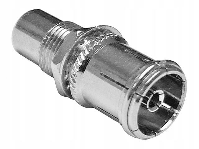 Adapter antenowy RF RCA/gniazdo-TV/gniazdo 75Ohm panelowy