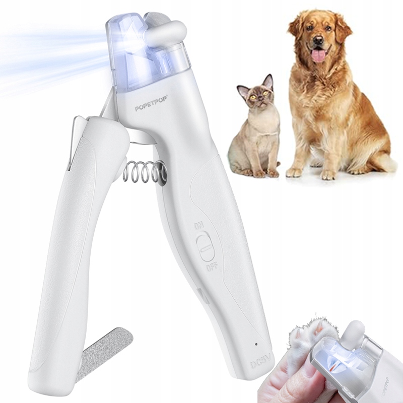 Levně Led Stříhací Kleště Na Drápky Pro Zvířata S Pilníkem Nůžky Na Úpravu Drápků Pro Psy A Kočky