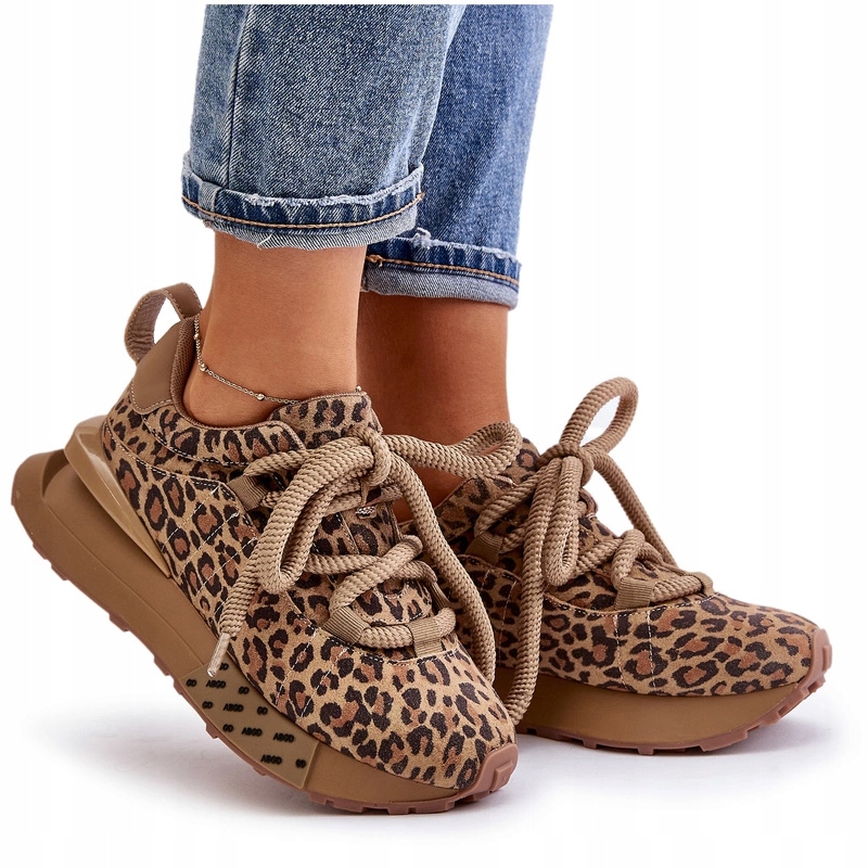 Dámské Semišové Tenisky Na Platformě Panterka Artiker 54C1463 Hnědé 36