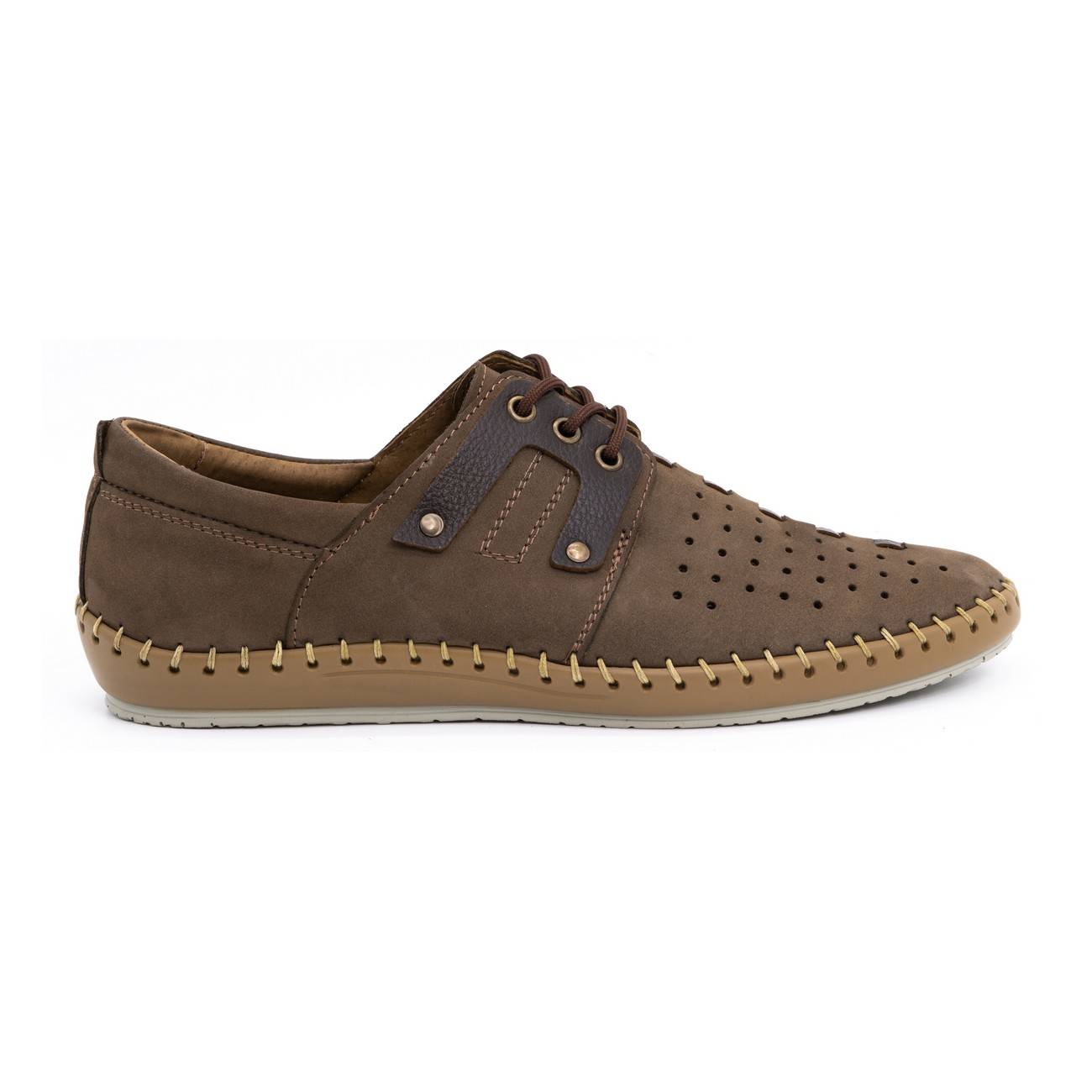 

Buty męskie skórzane na lato 882LMA brązowe 41
