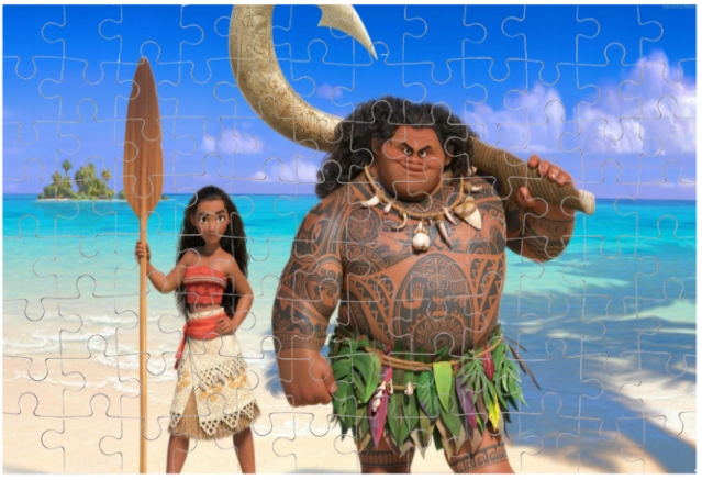 

Puzzle Vaiana Moana Napis! 96/35/30 El Pudełko