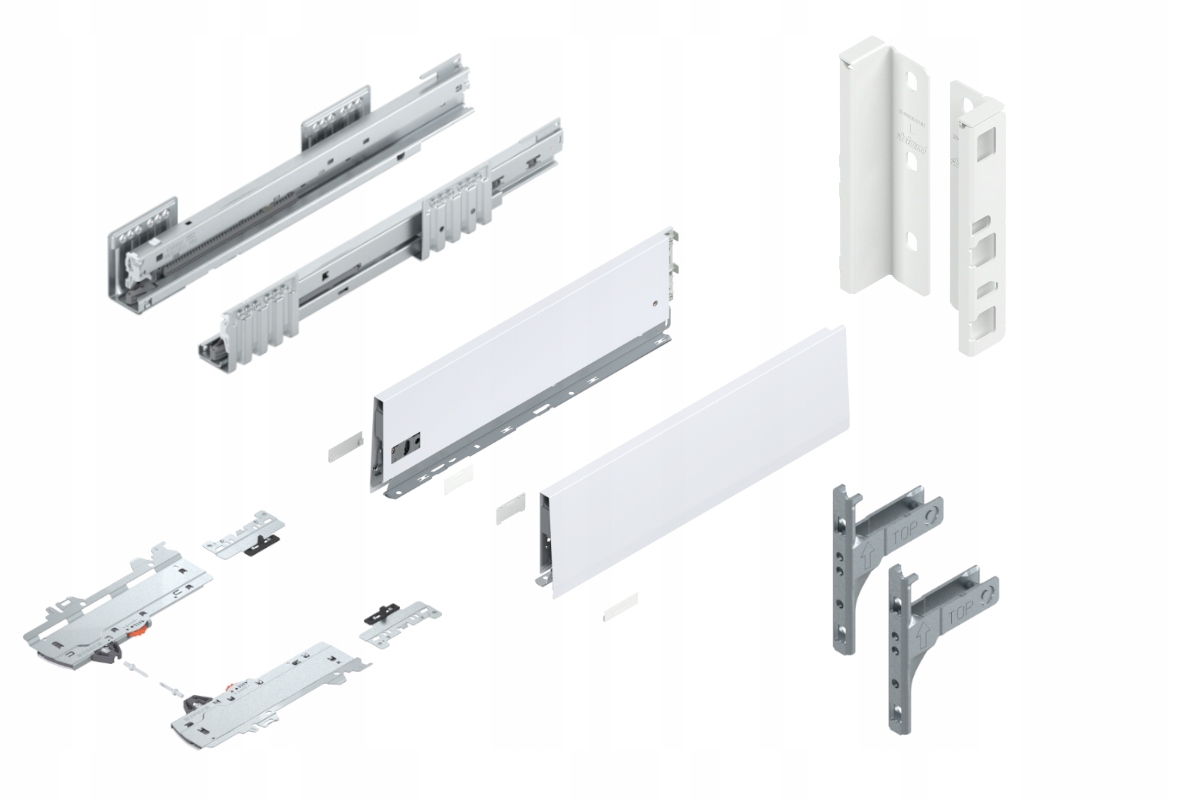 Blum Merivobox 500 Šuplík Medium K Tip-On White