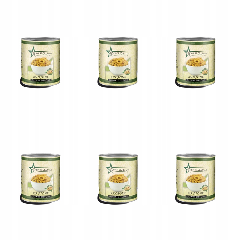 Zelené olivy krájené v nálevu 3000/1560 g Staroliva X6