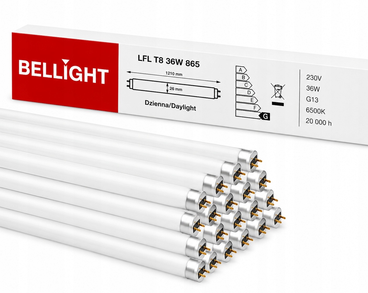 Bellight Zářivka T8 230V 36W 6500K (25)