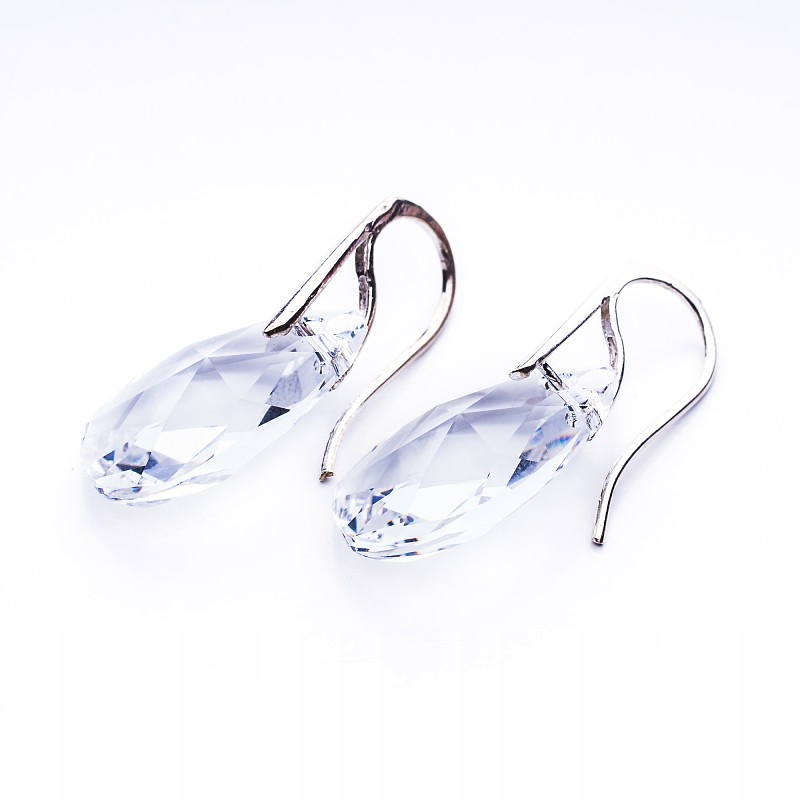 

Srebrne kolczyki z kr. Swarovski Migdały 22mm Cry.