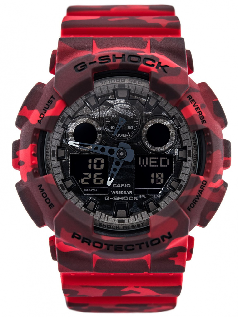 Bezel - osłona koperty CASIO GA-100CM GD-120CM czerwony moro ORYGINALNY Szerokość koperty 50 mm