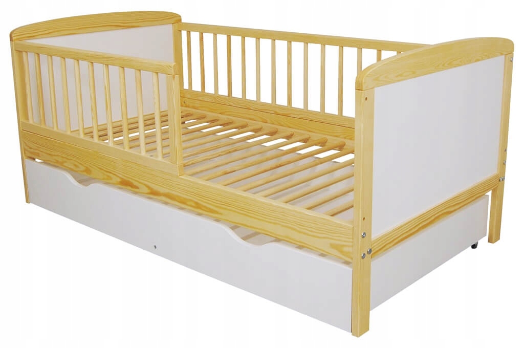 Dětská postel Bartek 1/3/3 140x70 cm borovicové dřevo šuplík bílá