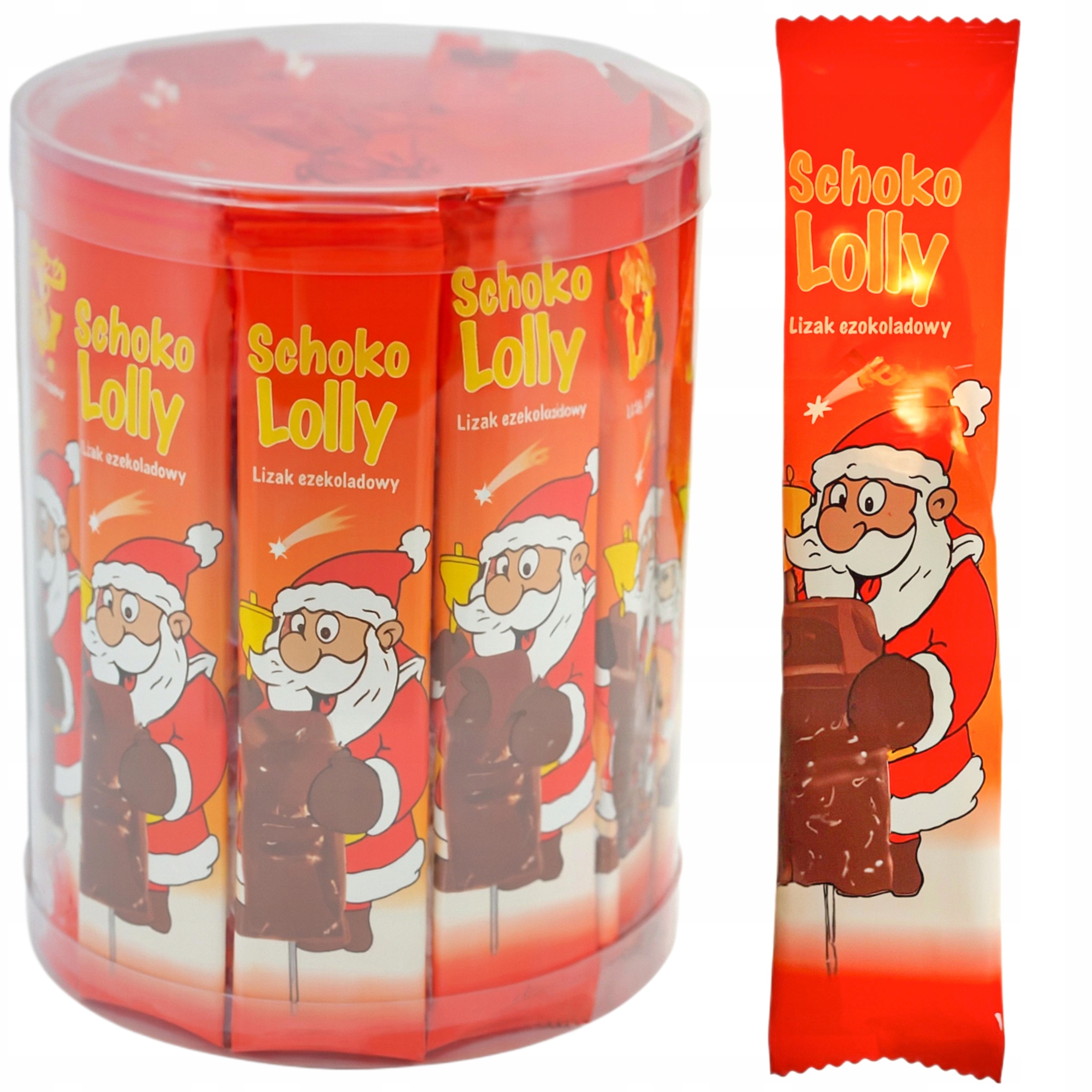 czekoladowe lizaki Mikołaj 40 szt.