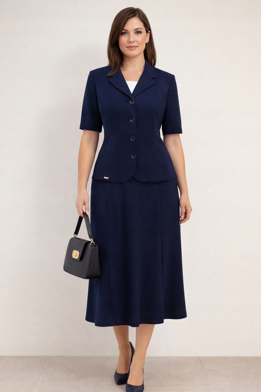 Tmavě Modrá Sukně Se Sportovní Sukní, Velikost 40 – 62