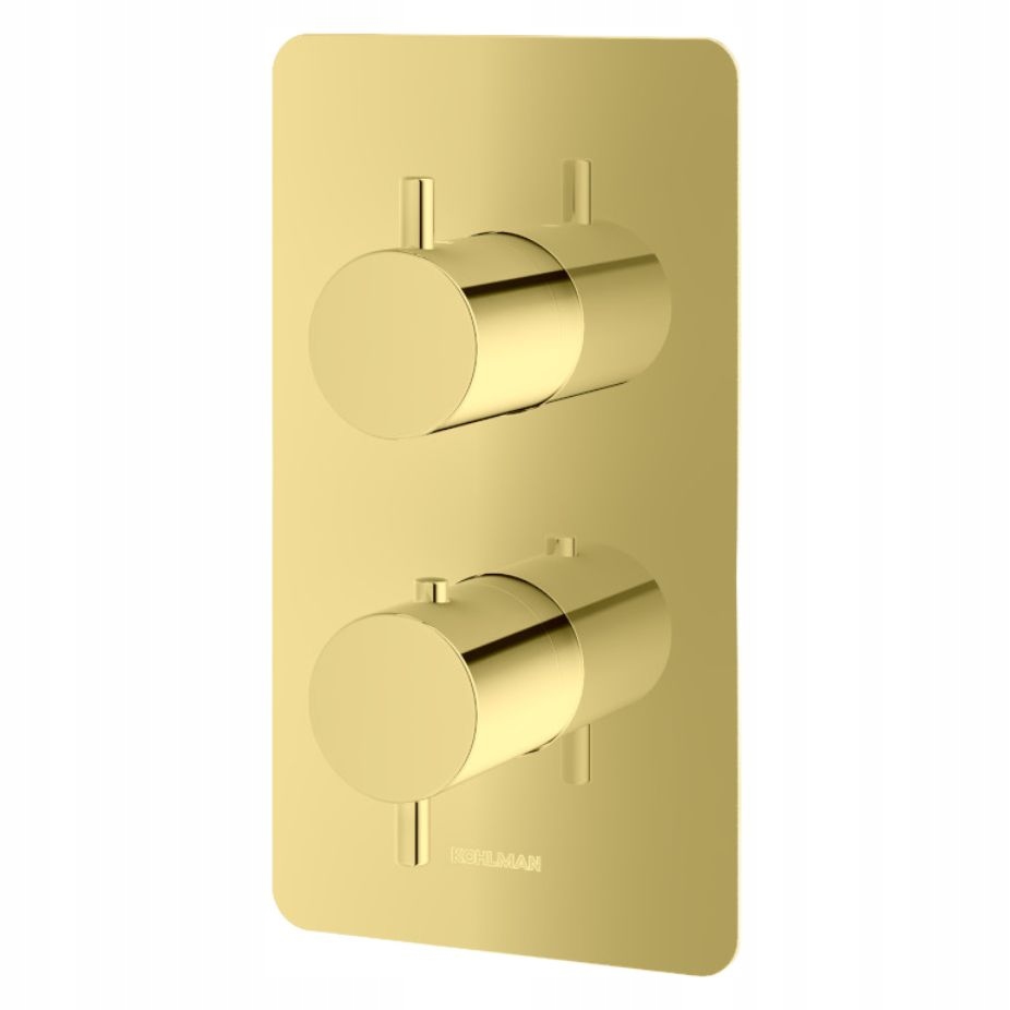 Podomietková vaňová a sprchová batéria Kohlman Axel Gold zlatá QW433AGD