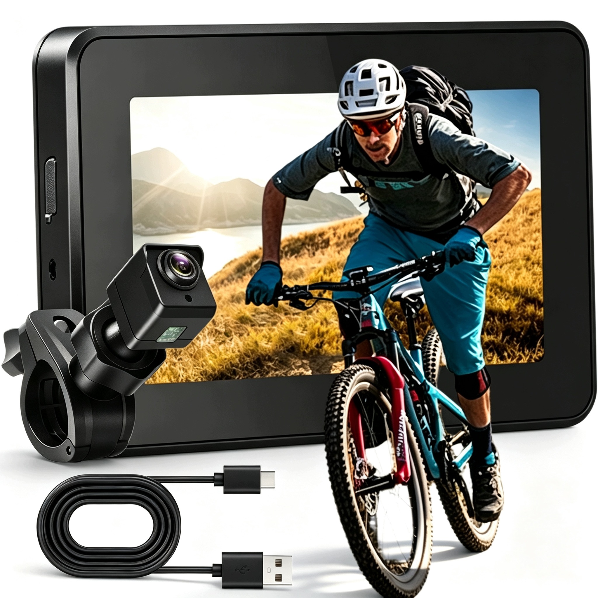 Kamera Cofania Rower Zestaw Parkowania Monitor Hd 4.3 Cala Kąt 110 Stopni