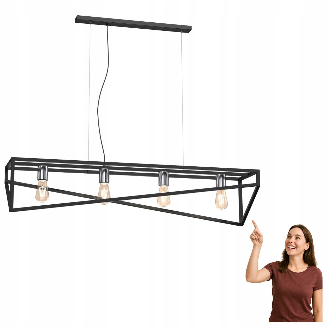 Závěsná podlouhlá lampa Gote 224 Luminex