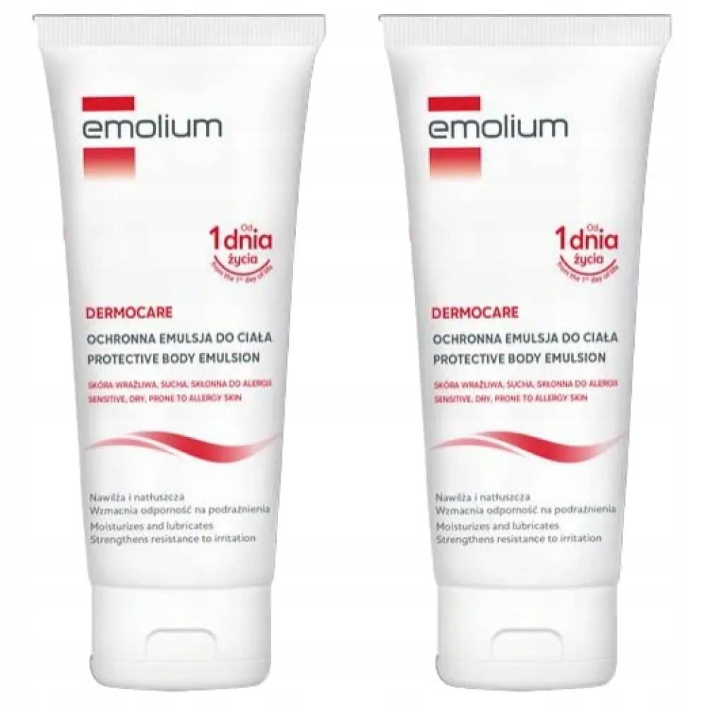 2x Emolium Dermocare Ochronna emulsja do ciała, skóra sucha, 200 ml