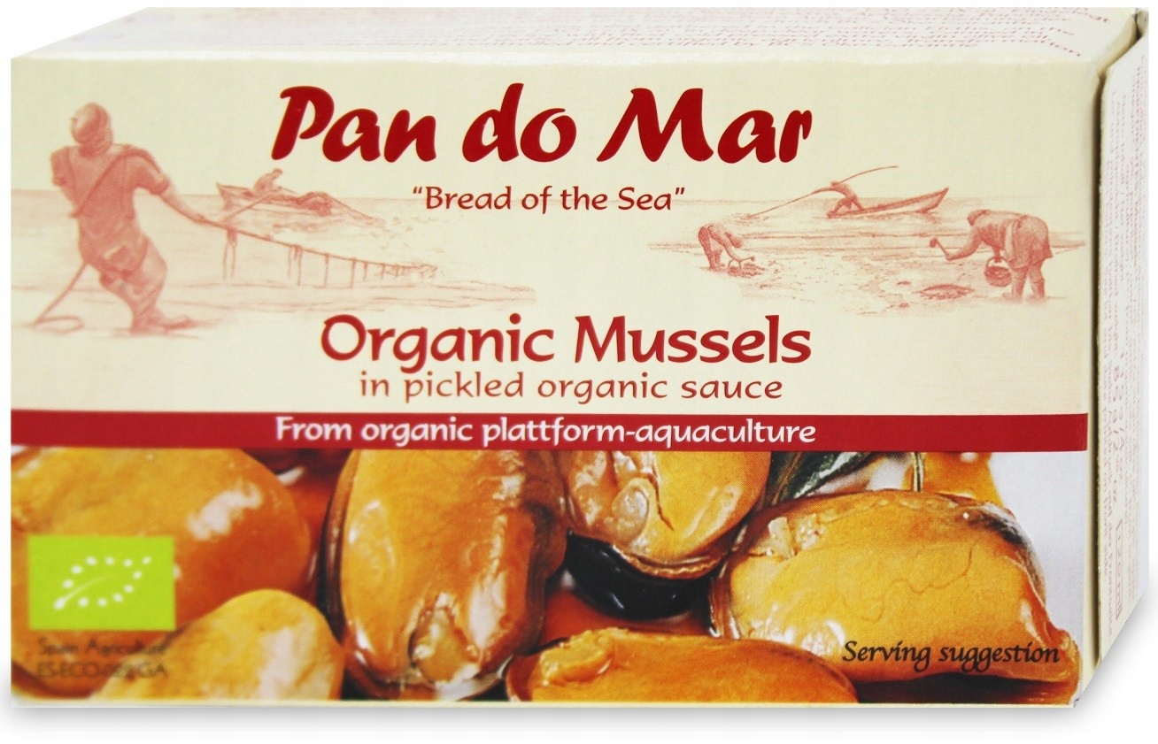 12x Małże Marynowane Bio 115 g (85 g) Pan Do Mar