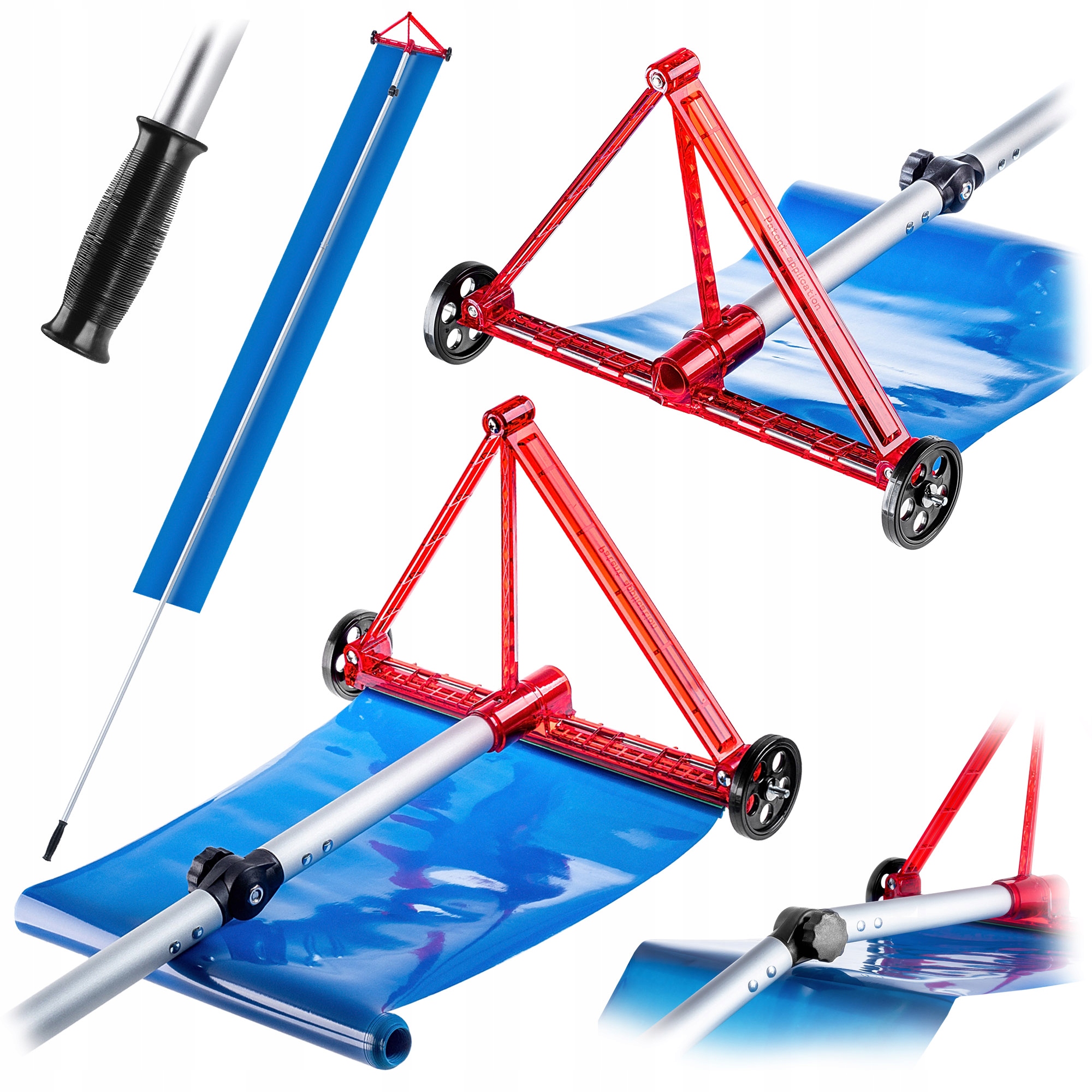 Zhromažďovač Snehu Strechy Lopata Na Odpratávanie Snehu Z Panelov Regulovateľné Kolesá 440 cm