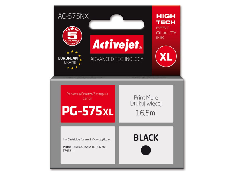 Tusz Activejet do Canon PG-575XL Czarny 16.5 ml AC-575NX