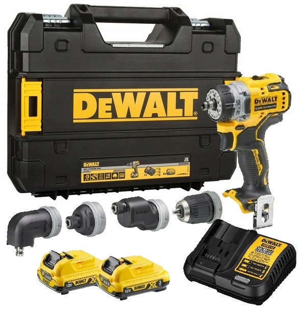 Aku Vrtačka se 4 hlavami, 12V Xr DeWALT [DCD703L2T-QW]