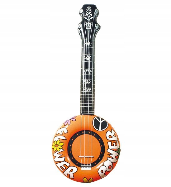 

Dmuchane Banjo Pomarańczowe Impreza Gitara 110 CM