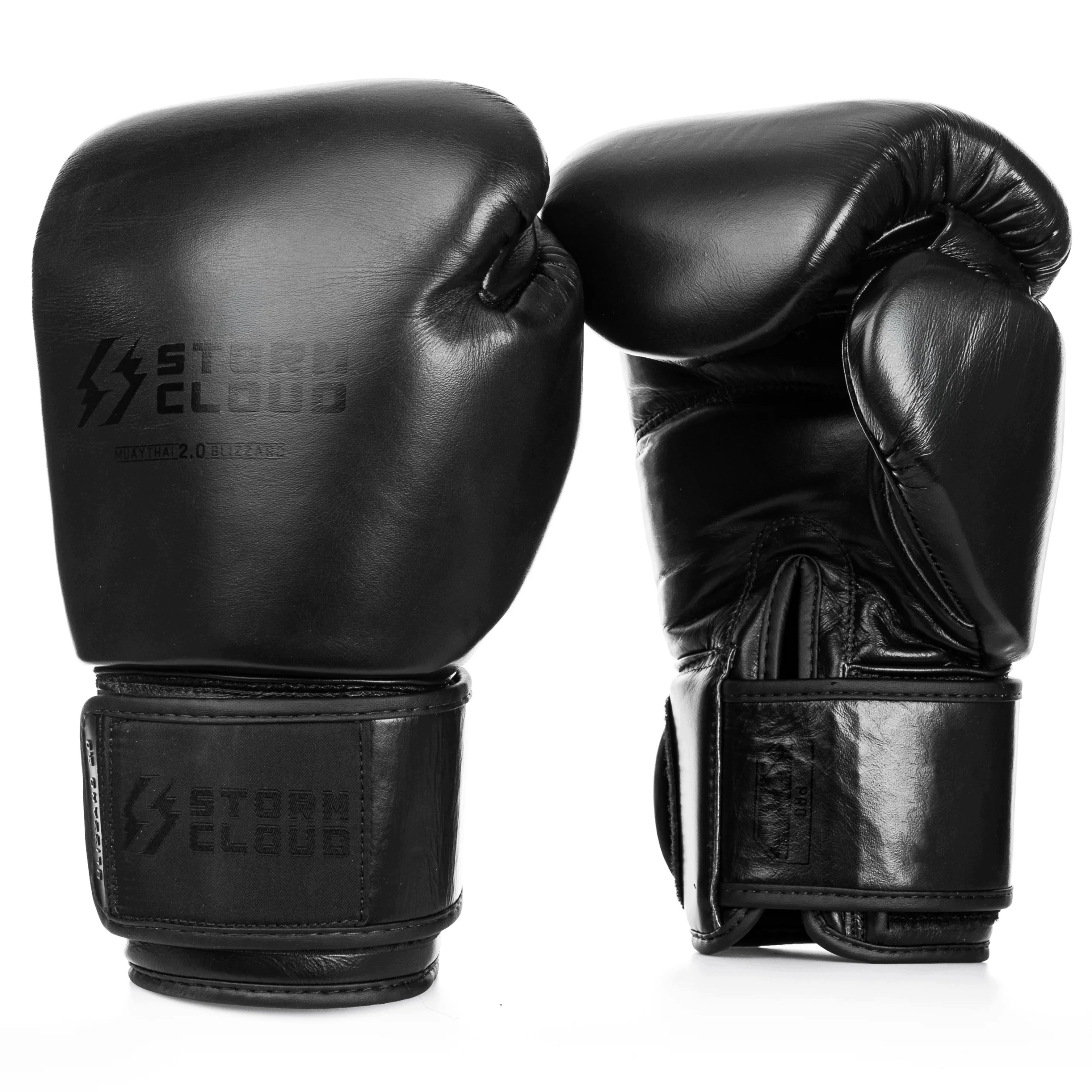 StormCloud Rukavice Muay Thai Blizzard 2.0 Černé/Černé 16oz