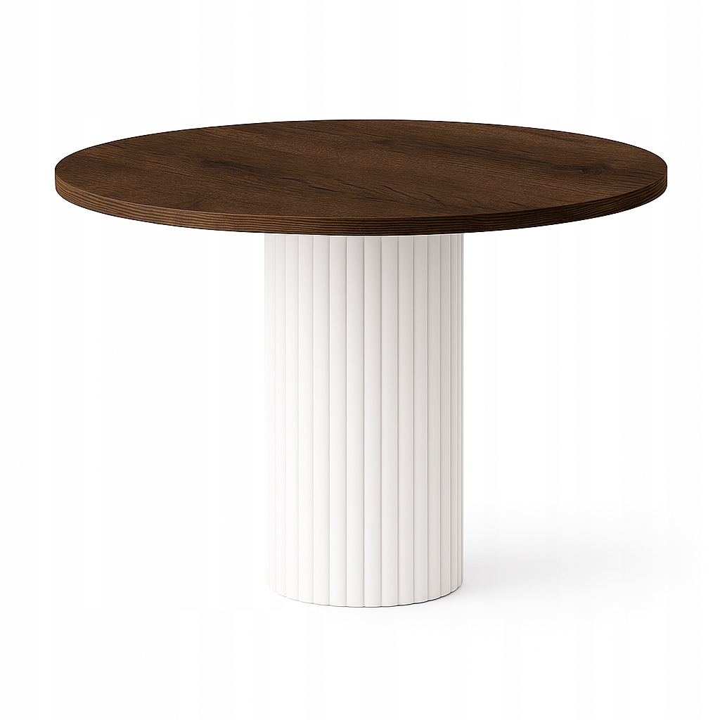 Moderní loftový stůl, kulatý stůl Lefkas 110 cm, kulatý jídelní stůl