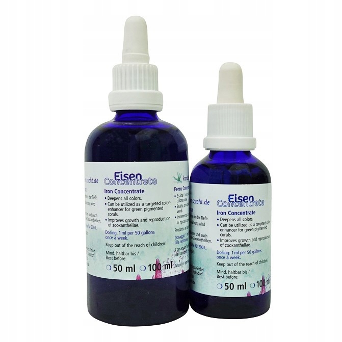 Korallen Zucht Eisen Iron Concentrate 50 ML Doplněk Stravy Pro Korály