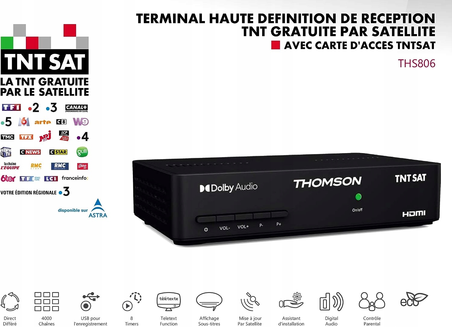 Dekoder Tuner DVB-S2 Thomson THS806 Y532 Marka Thomson