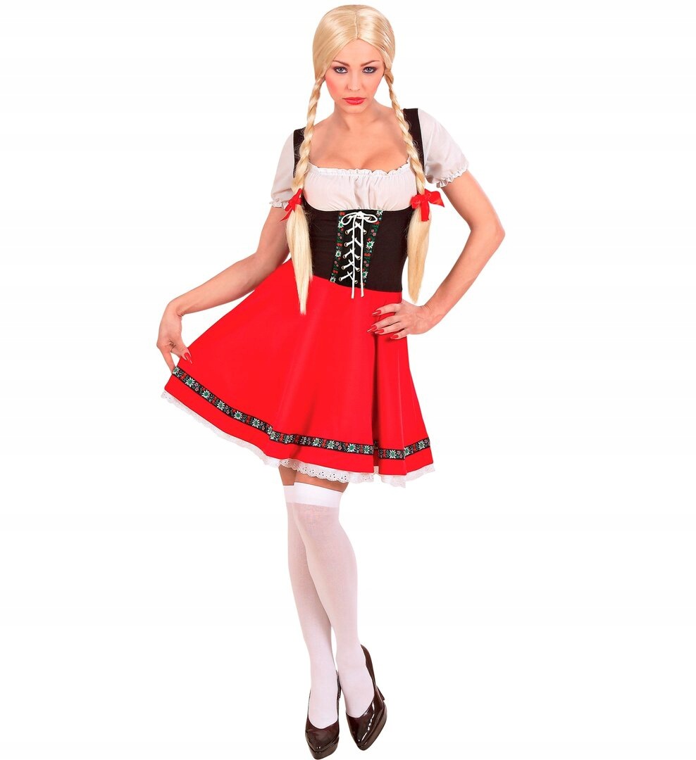 Dámský kostým (dirndl) bavorské dívky, červený L