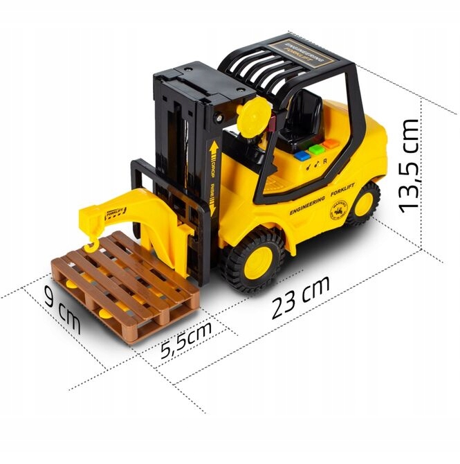 WÓZEK WIDŁOWY MAGAZYNOWY widlak interaktywny z Napędem 1:16 DŹWIĘK ŚWIATŁO Bohater brak