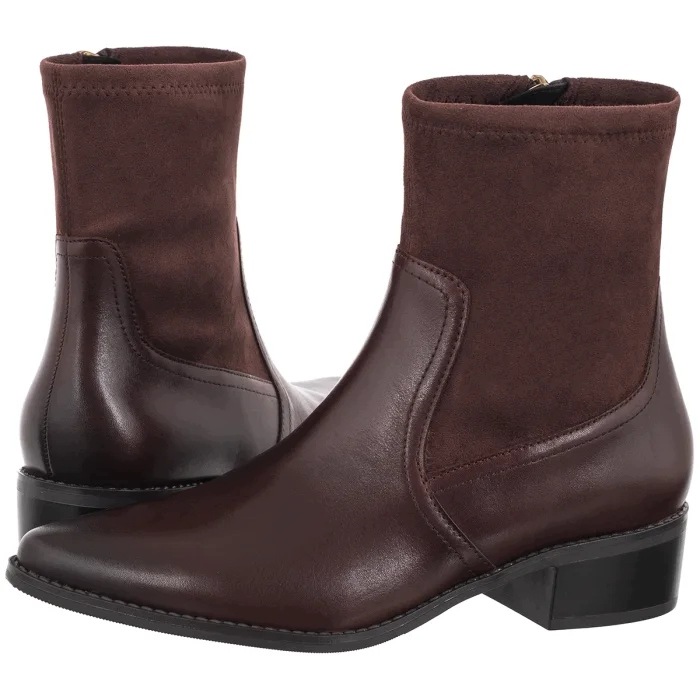 Dámské kožené Kotníkové Boty Caprice hnědé 9-25312-47 Brown Comb