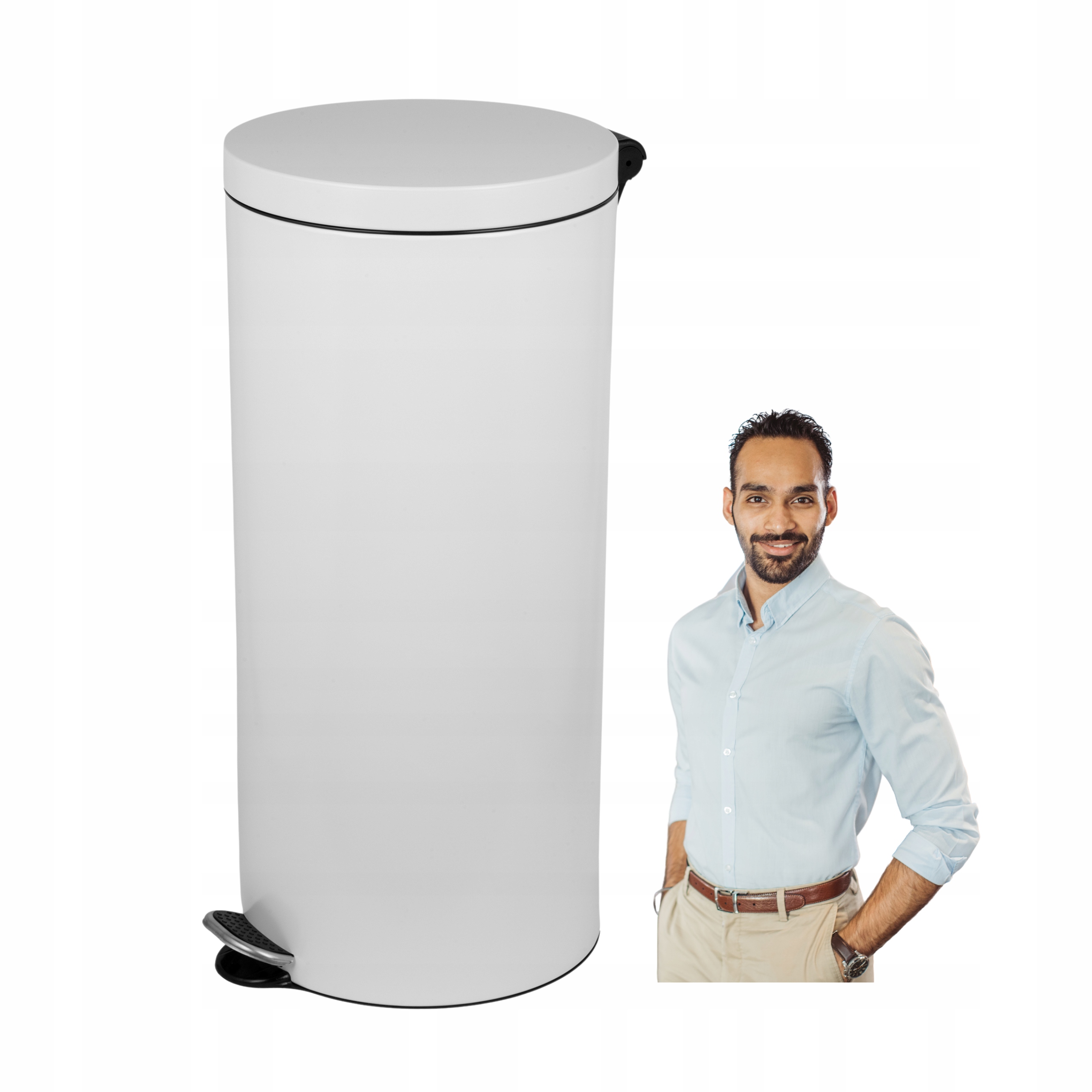 Kosz pedałowy na śmieci 30l biel łazienkowy Alda solidny praktyczny odpady