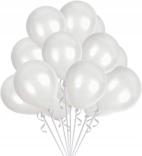 

Balony białe metaliczne Ślub wesele Duże 20 szt