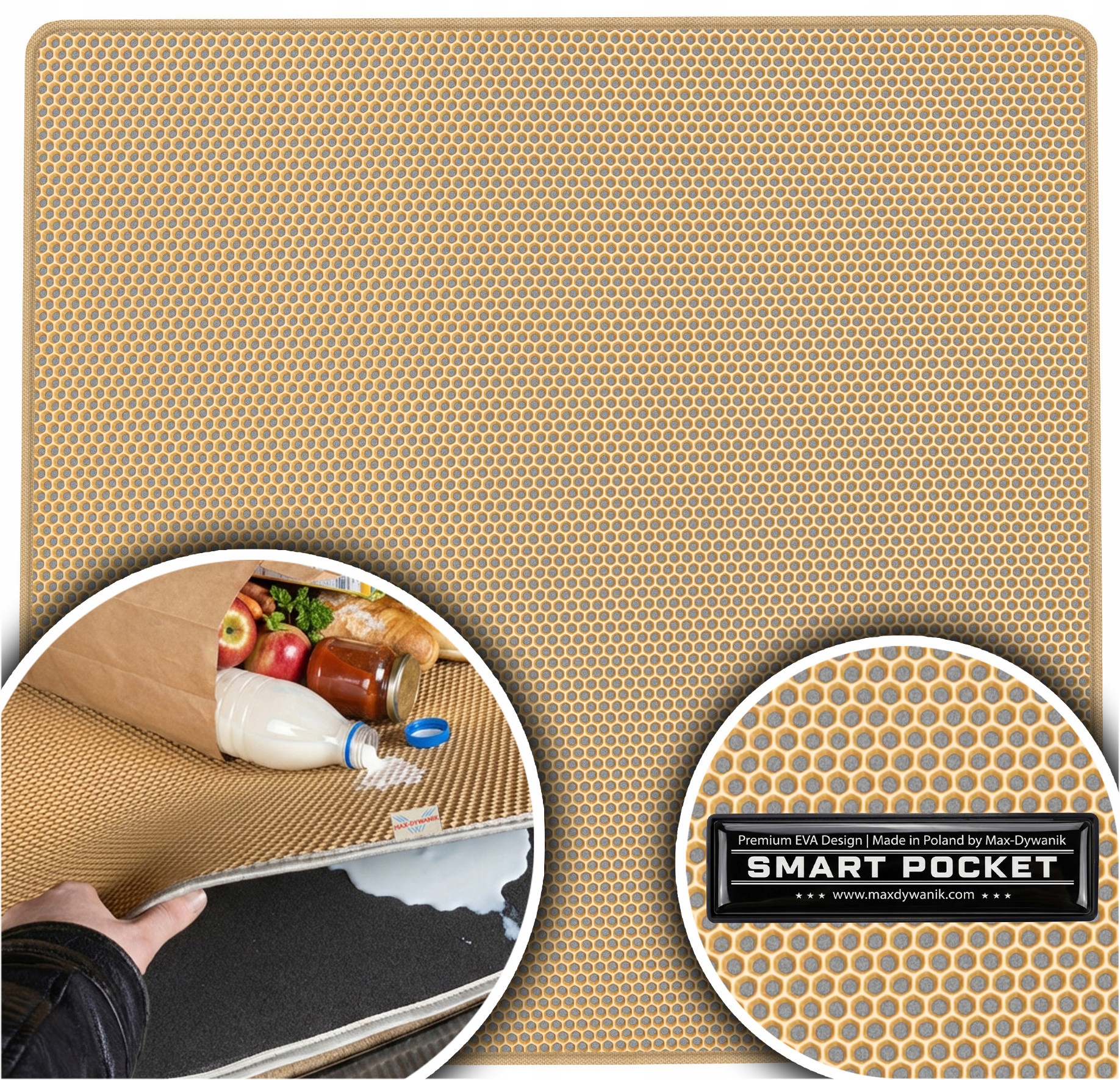 Peugeot 605 Sedan 1989-1999 Vložka do kufru Eva Smart Pocket Béžová