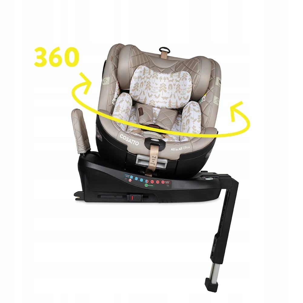 Cosatto All in All Ultra obrotowy 360° fotelik isofix iSize 0-36kg Erf R129