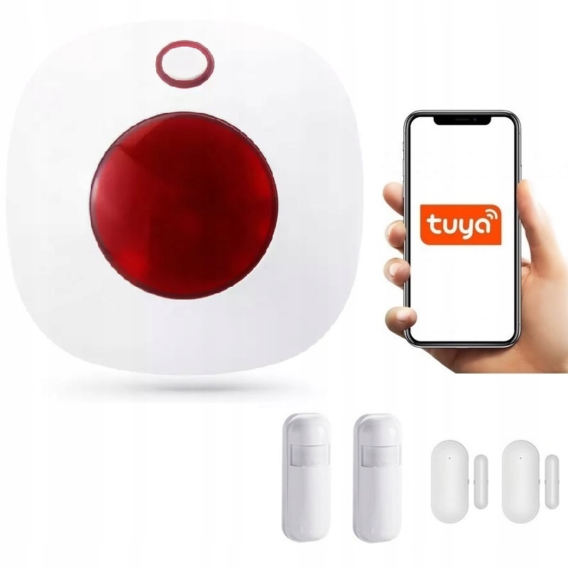 Bezdrôtová Siréna Alarm 110DB WiFi Tuya 4xPIR