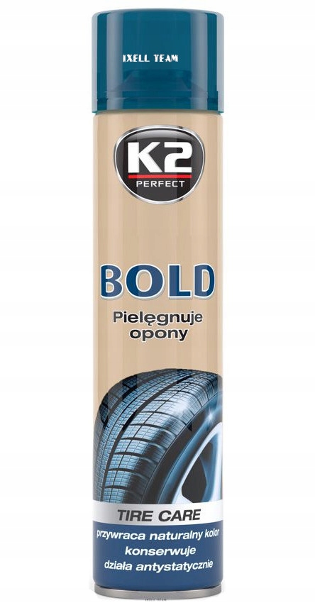 K2 BOLD w sprayu super NABŁYSZCZACZ DO OPON pojemność 600 ml 1019