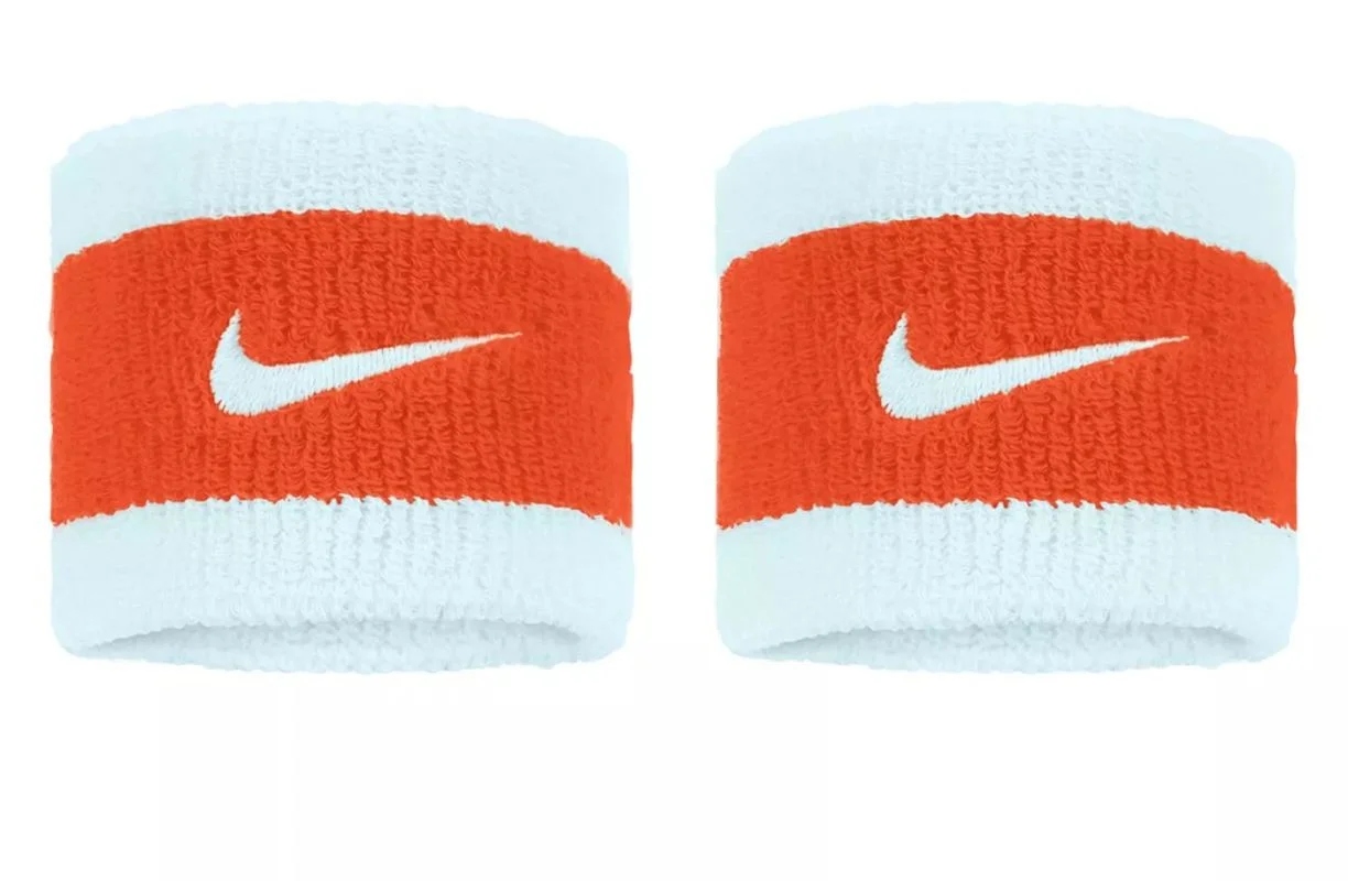 Frotka na rękę Nike Swoosh Wristbands x2 light blue/orange