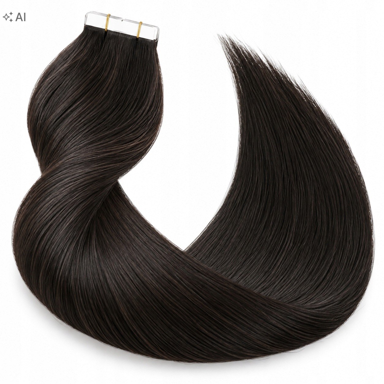 Vinbao Włosy Naturalne Remy Tape In Dopinki Czarne 45CM 50G