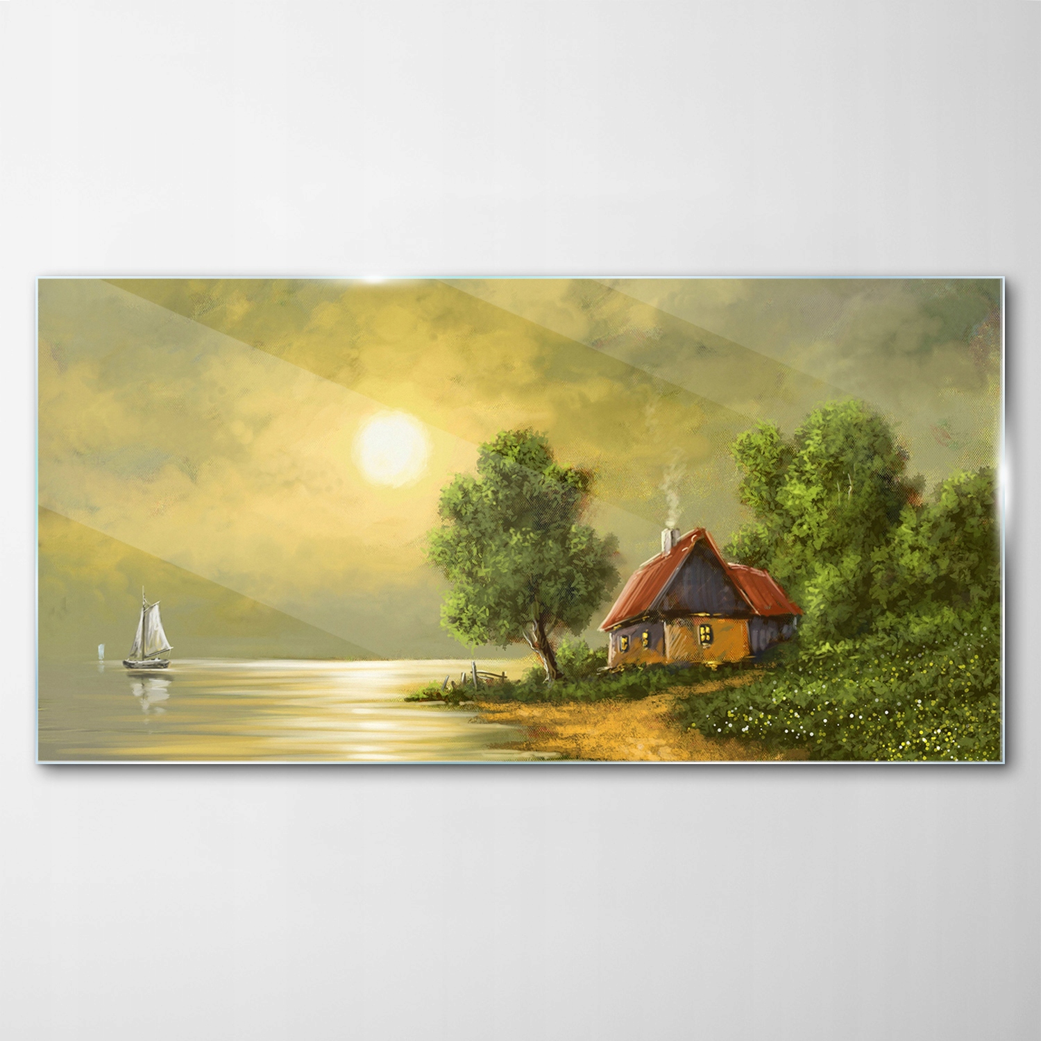 

Hartowany Obraz Szklany Księżyc Krajobraz 140x70