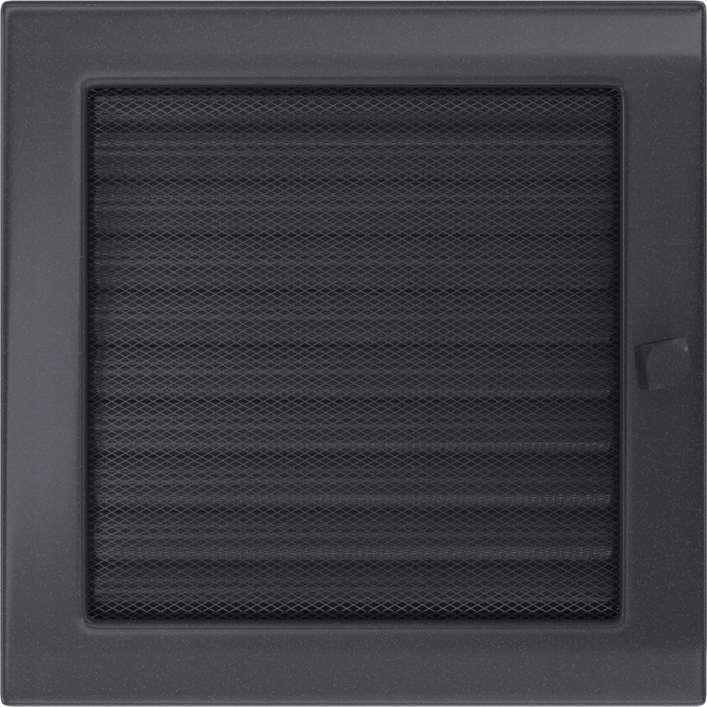 Ventilační mřížka 22x22 grafitová s žaluzií