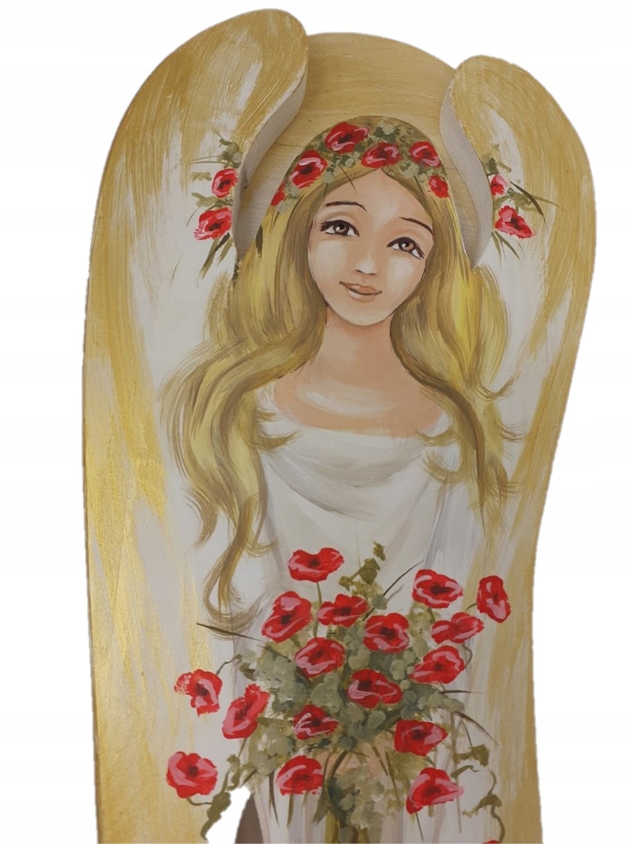 Obraz Dřevěný Velký Anděl Hand Made Malovaný