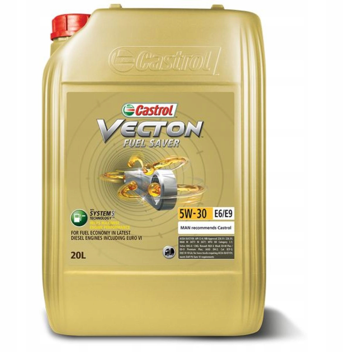 CAS 5W30 VECTON FS 20L OLEJ CASTROL 5W30 20L VECTON FUEL SAVER E6/E9 / CJ-4