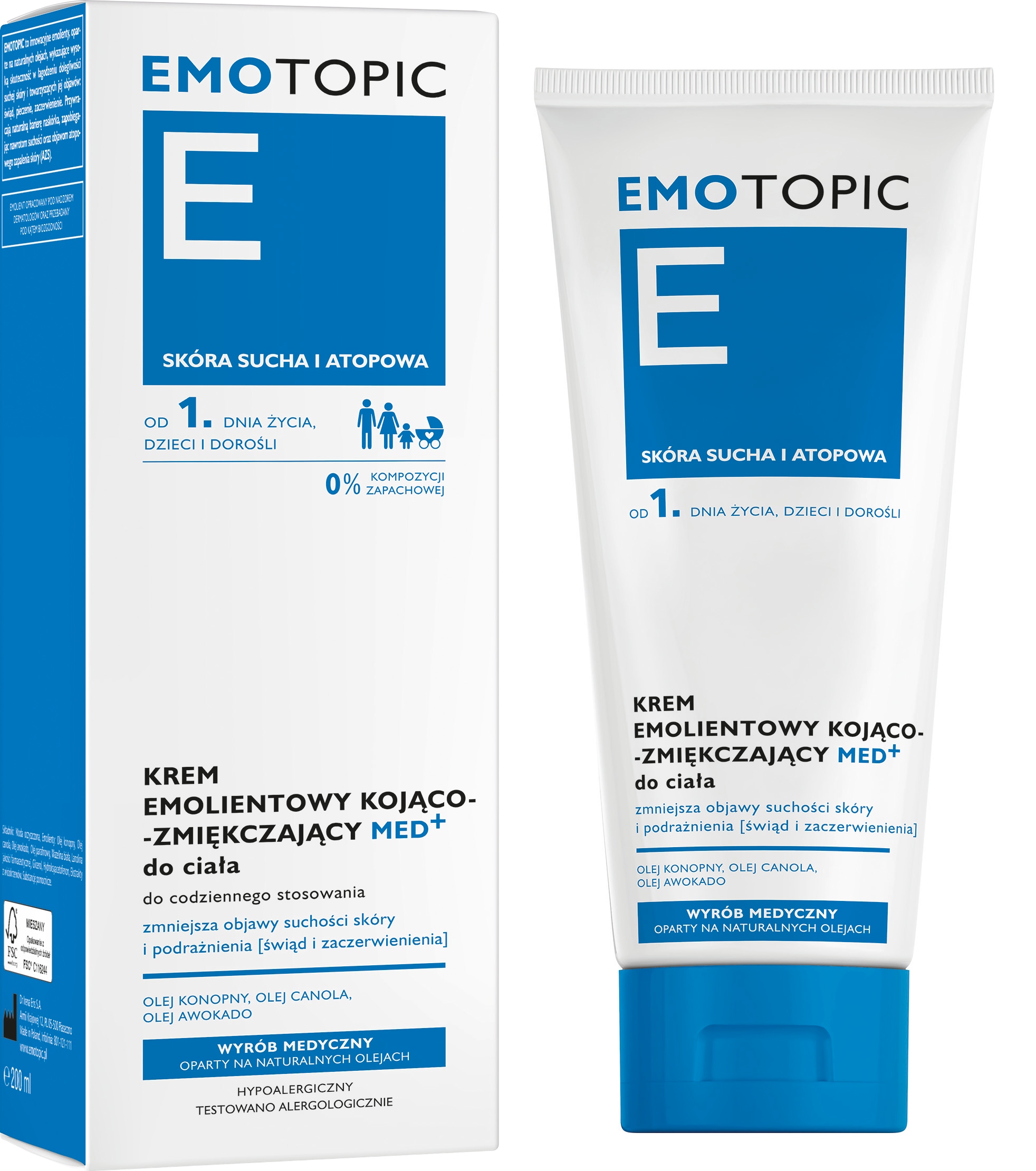 EMOTOPIC KREM KOJĄCO-ZMIĘKCZAJĄCY MED+ DO CIAŁA