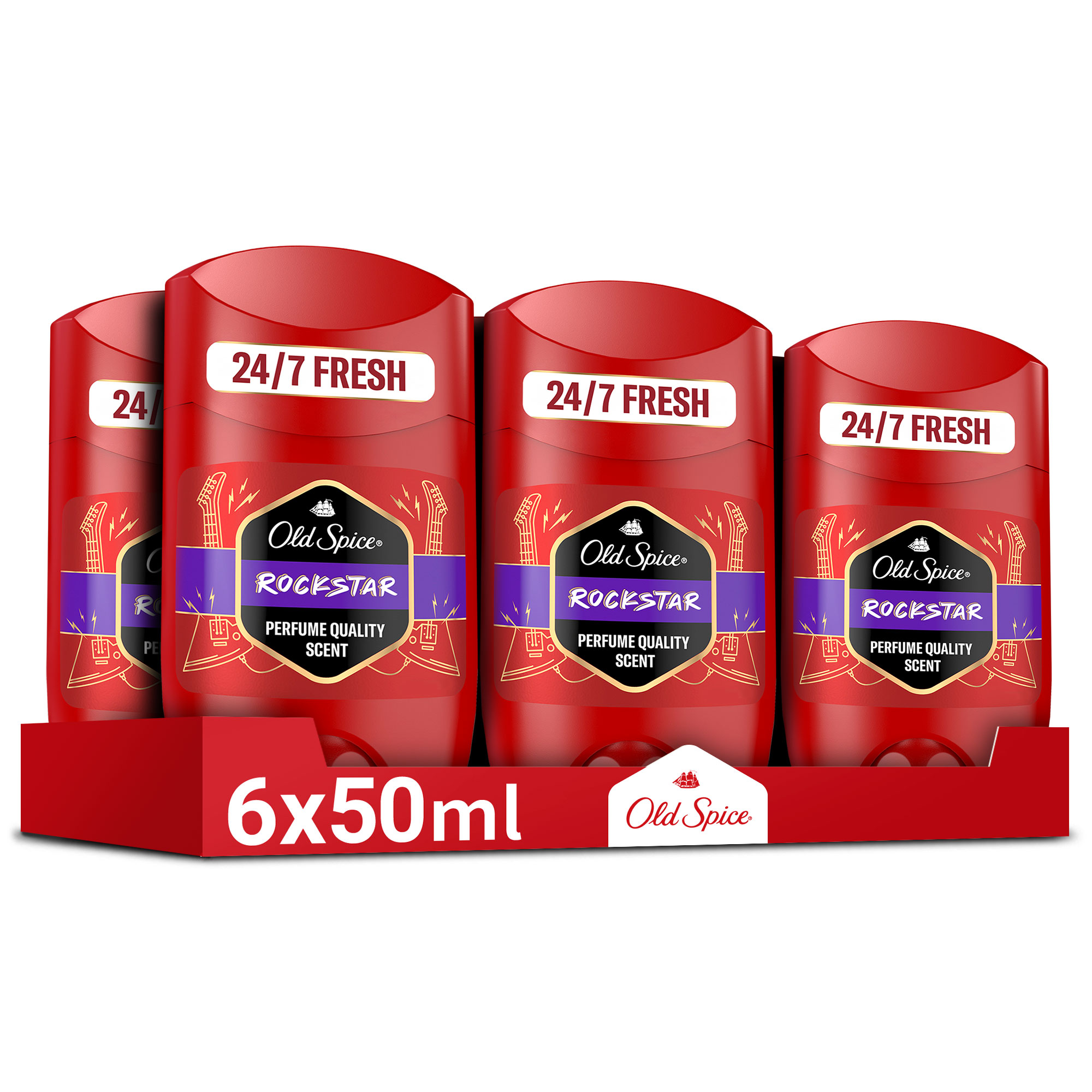Old Spice Rockstar dezodorant w sztyfcie, 6x50ml