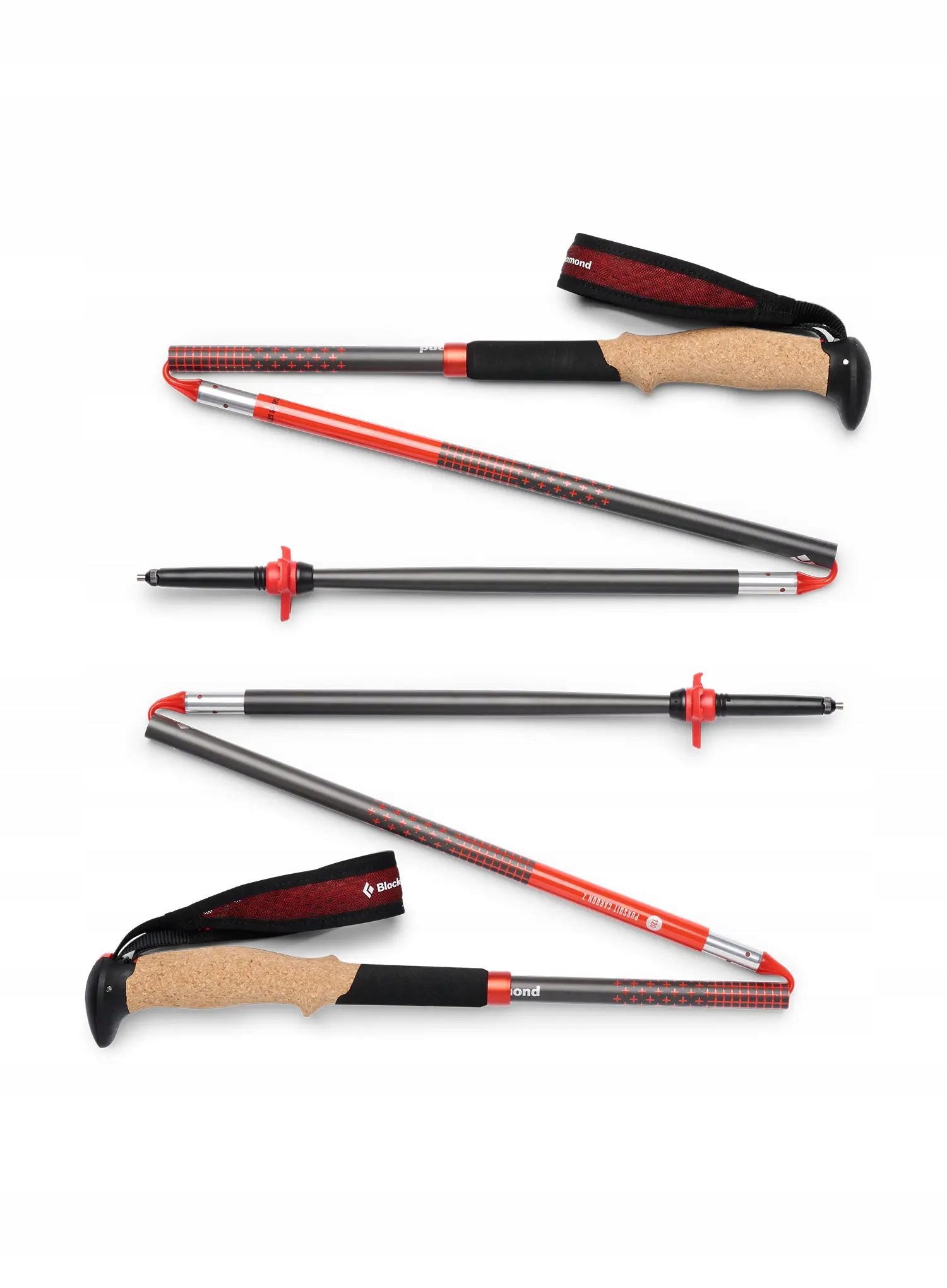 Karbonové tyčinky Black Diamond Pursuit Carbon Z Poles octane 115 cm