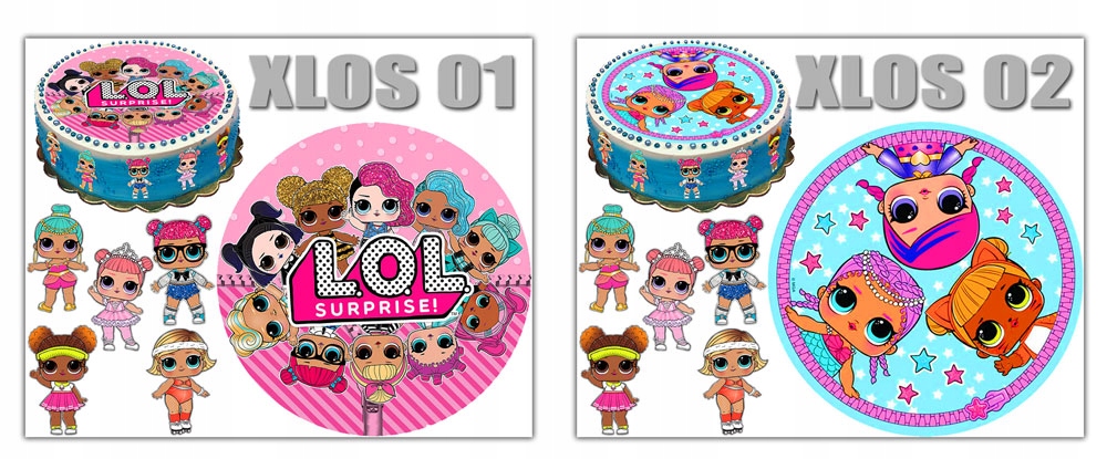 opłatek na tort LOL SURPRISE 5 postaci intens. kol Kod producenta XLOS perso