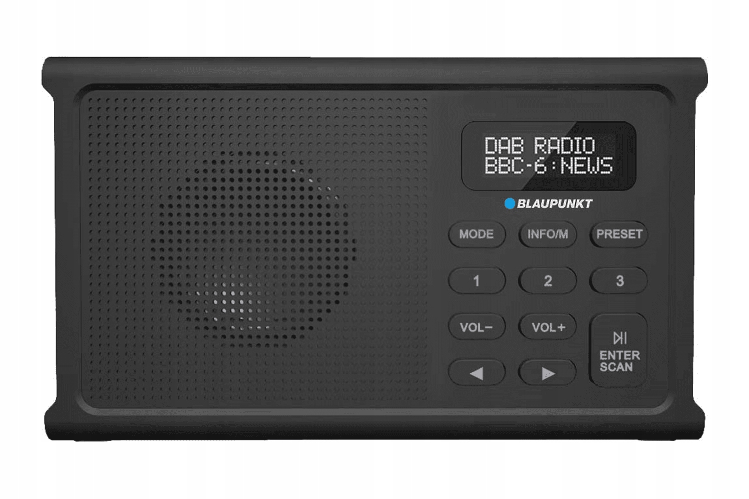 Blaupunkt DR3BK Přenosné rádio na baterie Dab+ MP3 Bluetooth Hodiny Budík