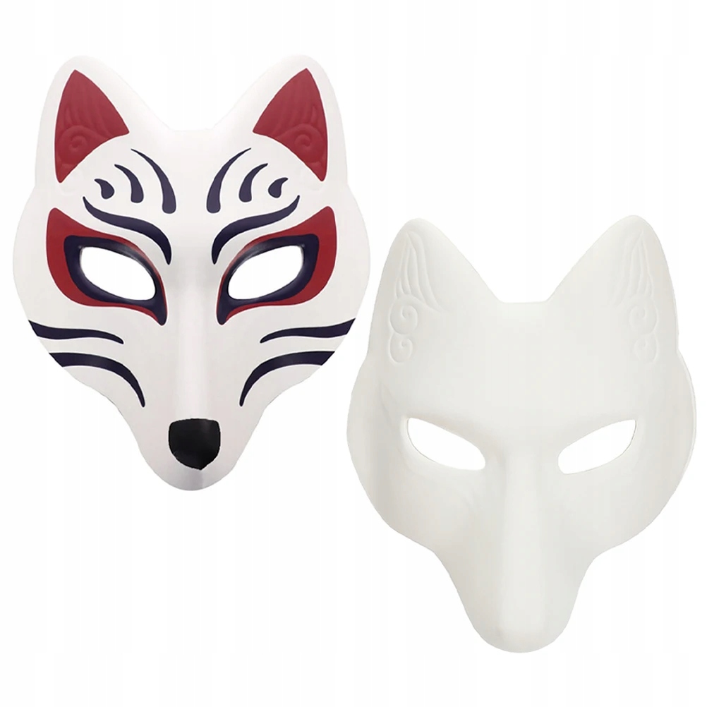 Fox Mask Puste DIY Maski Masquerade 2 Szt
