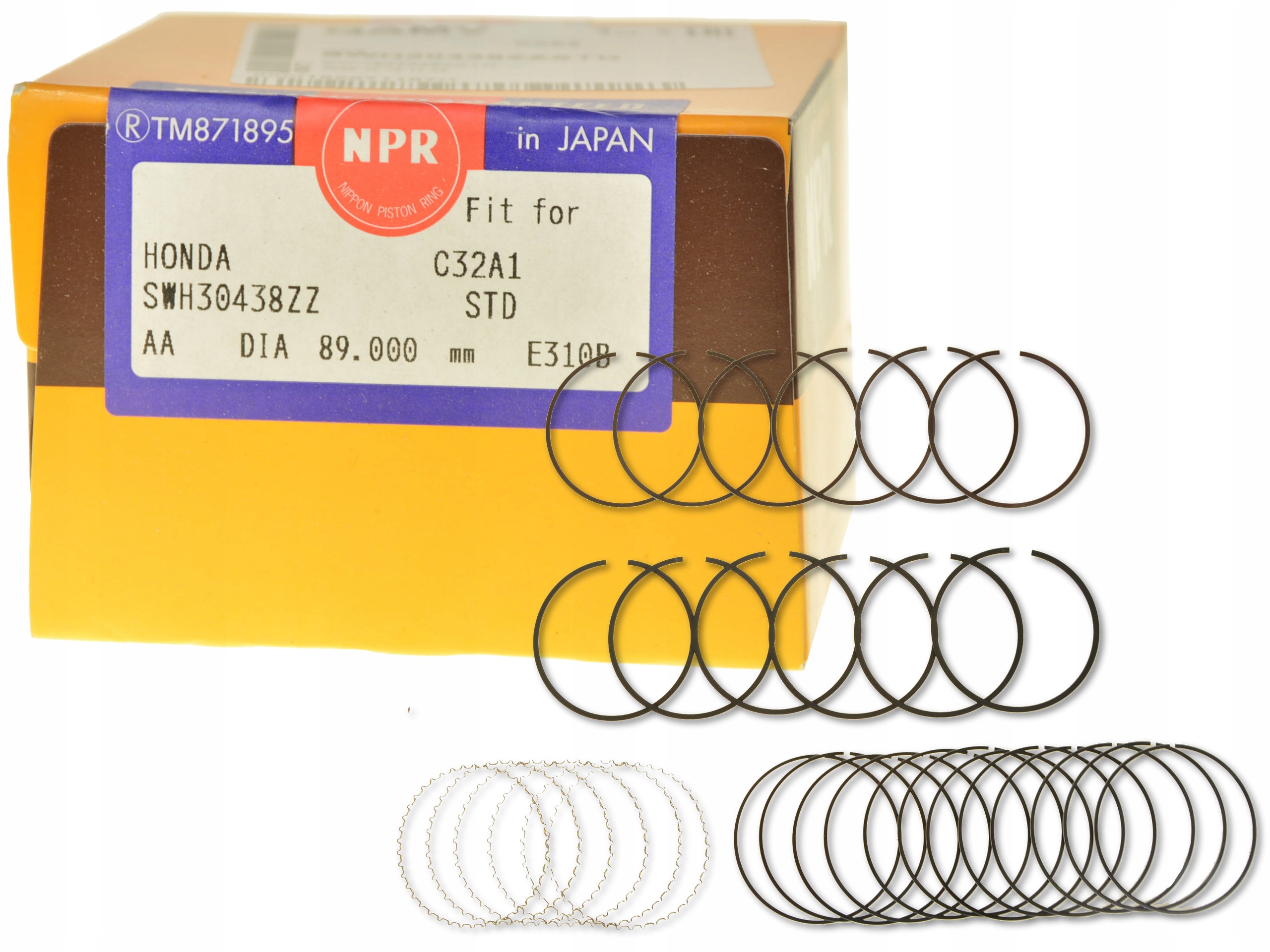 Pístové Kroužky Komplet SWH30438ZZSTD Npr Made In Japan Honda 3.5i J35