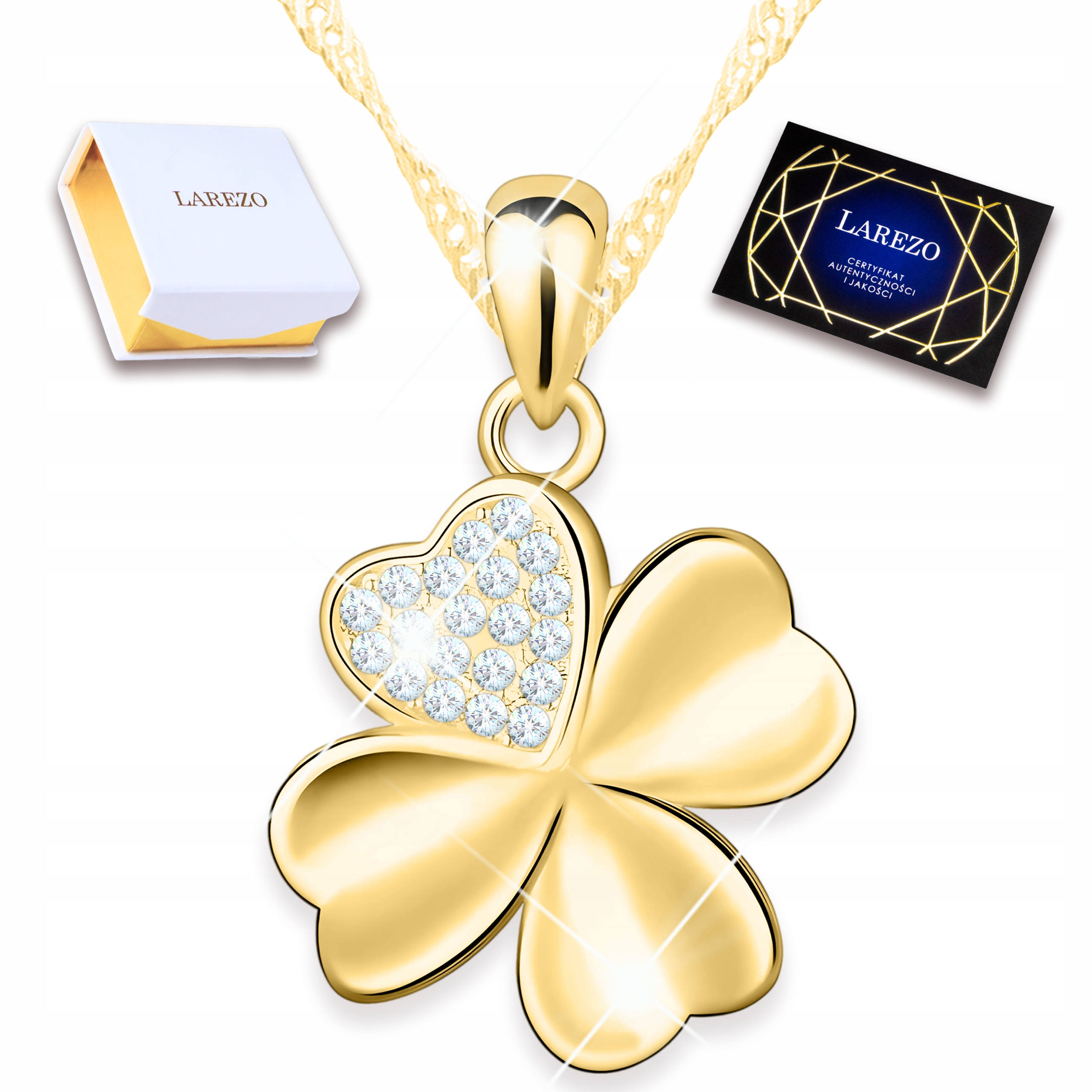 Zlatý náhrdelník 925 Čtyřlístek Čtyřlístek pro štěstí