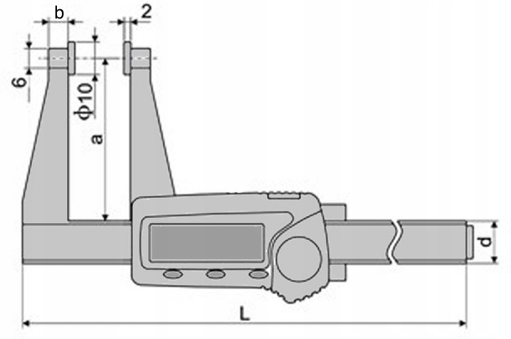 SUWMIARKA ELEKTRONICZA ZE SZCZĘKAMI ZAKOŃCZONYMI TALERZYKAMI 50x50 Rodzaj elektroniczna